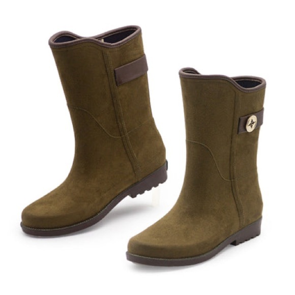 Charleston Shoe Co Legare Mid Calf Rain Boots Olive Brown Size 7 - Picture 1 of 11